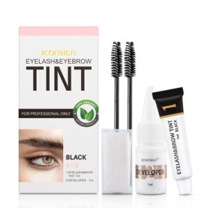 Eyelash Eyebrow Dye Tint Kit Brow Lamination Mascara Lift Tinting Tattoo Dye Eyes Makeup Tools — Black