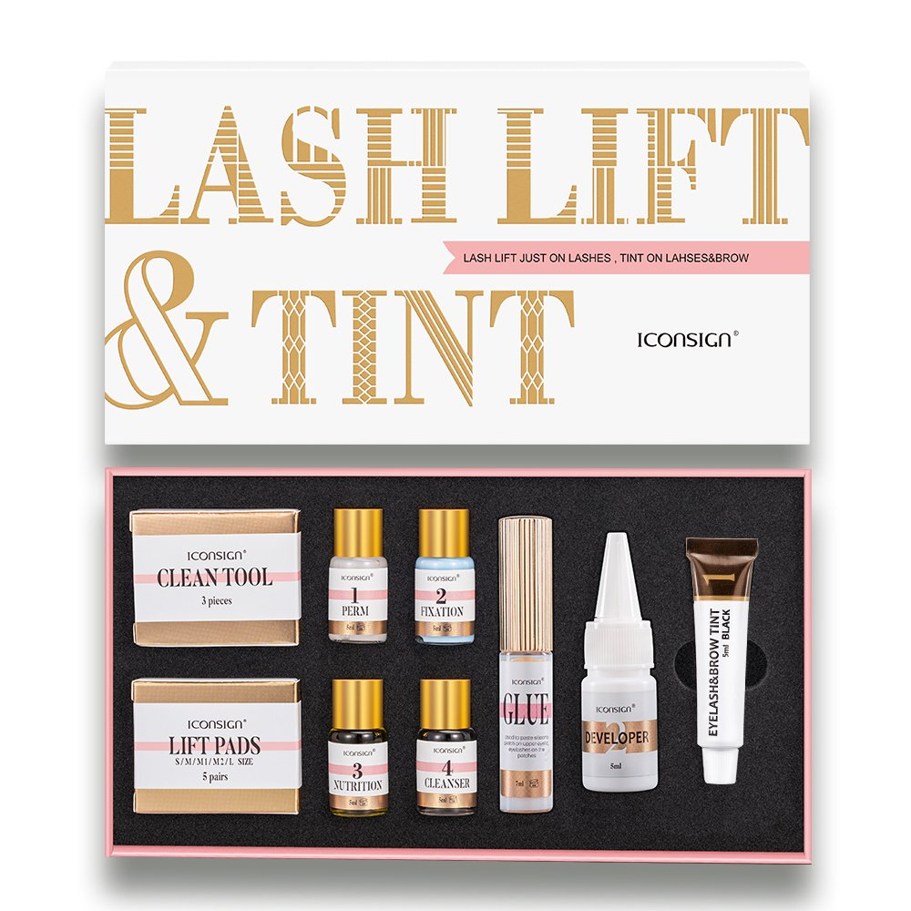 ICONSIGN Lash Lift & Brow Tint Kit – Salon-Quality Lashes & Brows at Home.