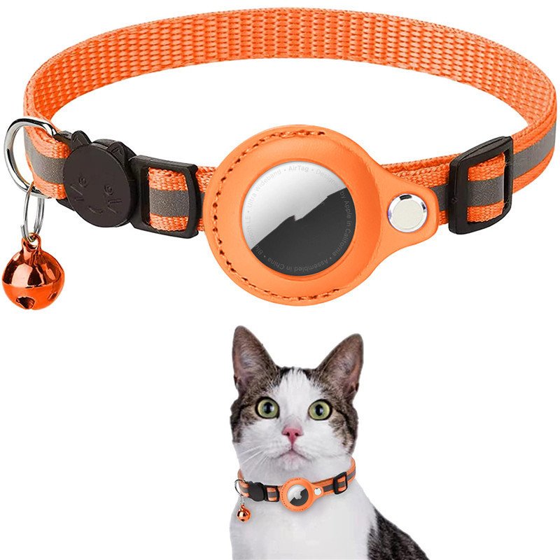Reflective Collar Waterproof Holder Case For Airtag Air Tag Airtags Protective Cover Cat Dog Kitten Puppy Nylon Collar - Image 6